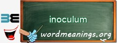 WordMeaning blackboard for inoculum